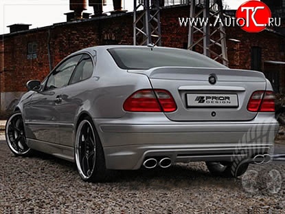 11 399 р. Накладка на задний бампер Prior Design Mercedes-Benz CLK class W208 (1997-2002) (Неокрашенная)  с доставкой в г. Керчь