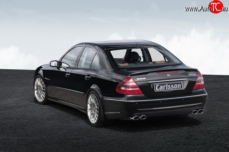 11 399 р. Накладка Carlsson на задний бампер Mercedes-Benz E-Class W211 дорестайлинг седан (2002-2006) (Неокрашенная)  с доставкой в г. Керчь