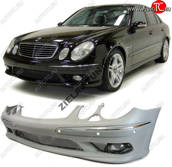 55 929 р. Передний бампер Lorinzer Mercedes-Benz E-Class W211 дорестайлинг седан (2002-2006)  с доставкой в г. Керчь