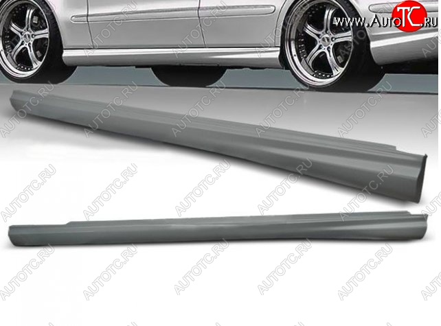 16 899 р. Пороги накладки AMG-Style Mercedes-Benz E-Class W211 дорестайлинг седан (2002-2006) (Неокрашенные)  с доставкой в г. Керчь