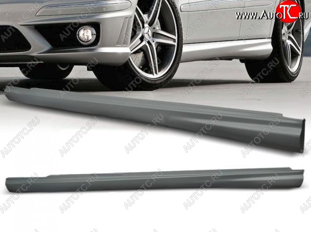 20 649 р. Пороги накладки E63 Style Mercedes-Benz E-Class W211 дорестайлинг седан (2002-2006) (Неокрашенные)  с доставкой в г. Керчь
