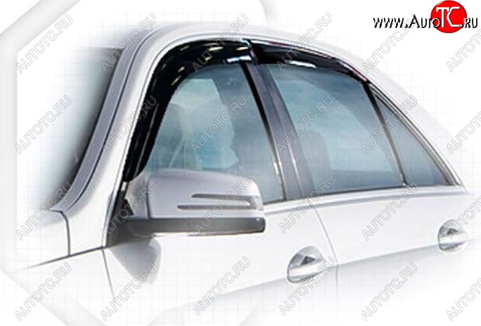 2 099 р. Дефлектора окон CA-Plastiс Mercedes-Benz E-Class W212 дорестайлинг седан (2009-2012) (Classic полупрозрачный, Без хром.молдинга)  с доставкой в г. Керчь