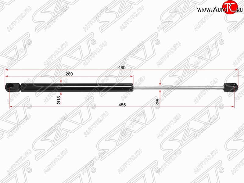 499 р. Упор капота SAT (газовый) Mercedes-Benz E-Class W212 дорестайлинг седан (2009-2012)  с доставкой в г. Керчь