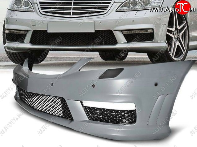 54 899 р. Передний бампер AMG Style Mercedes-Benz S class W221 (2006-2013) (Неокрашенный)  с доставкой в г. Керчь