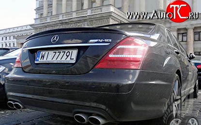 5 099 р. Лип спойлер AMG Mercedes-Benz S class W221 (2006-2013) (Неокрашенный)  с доставкой в г. Керчь