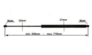 Упор крышки багажника (газовый) SAT Mercedes-Benz Vito  W638 (1996-2003)