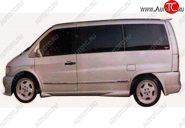 6 249 р. Пороги накладки CT Mercedes-Benz Vito W638 (1996-2003) (Неокрашенные)  с доставкой в г. Керчь