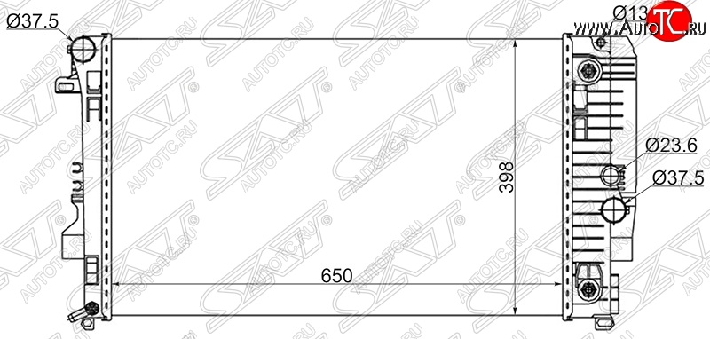 9 499 р. Радиатор двигателя (пластинчатый, 2.0D/2.2D/3.2/3.5, МКПП/АКПП) SAT Mercedes-Benz Vito W639 рестайлинг (2010-2014) с доставкой в г. Керчь Увеличить фотографию 1 9 499 р. Радиатор двигателя (пластинчатый, 2.0D/2.2D/3.2/3.5, МКПП/АКПП) SAT Mercedes-Benz Vito W639 рестайлинг (2010-2014) с доставкой в г. Керчь