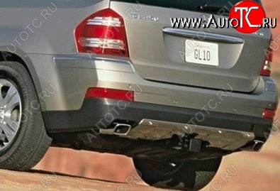 16 599 р. Накладка на задний бампер CT Mercedes-Benz GL class X164 дорестайлинг (2006-2009) (Неокрашенная)  с доставкой в г. Керчь