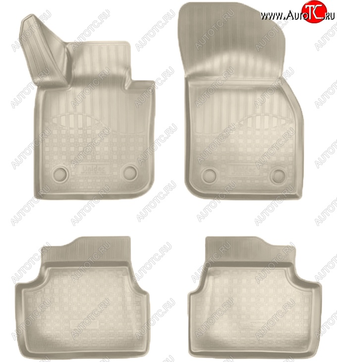 2 489 р. Коврики салонные Noplast (3D)  Mini Hatch  F55 (2014-2025) хэтчбэк 5 дв. (Бежевые)  с доставкой в г. Керчь