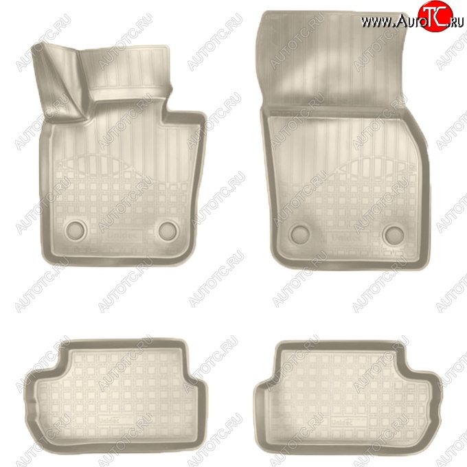 2 489 р. Коврики салонные Noplast (3D)  Mini Hatch  F56 (2013-2025) хэтчбэк 3 дв. (Бежевые)  с доставкой в г. Керчь