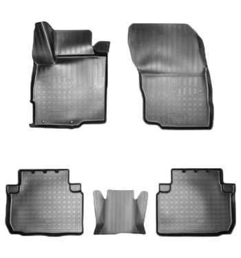 Коврики салонные Noplast (3D) Mitsubishi Eclipse Cross  GK (2017-2021) дорестайлинг (Черный)
