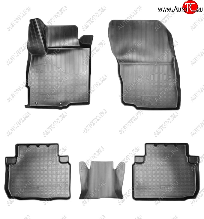 2 249 р. Коврики салонные Noplast (3D)  Mitsubishi Eclipse Cross  GK (2017-2021) дорестайлинг (Черный)  с доставкой в г. Керчь