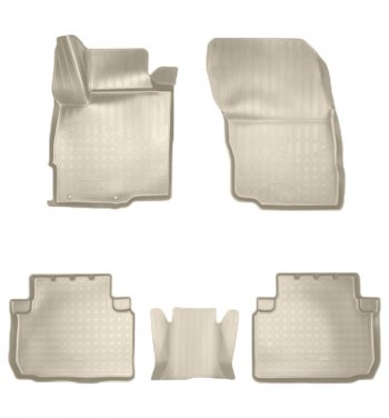 Коврики салонные Noplast (3D) Mitsubishi Eclipse Cross  GK (2017-2021) дорестайлинг (Бежевые)