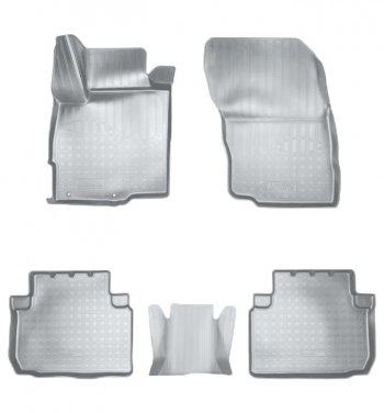 Коврики салонные Noplast (3D) Mitsubishi Eclipse Cross  GK (2017-2021) дорестайлинг (Серые)