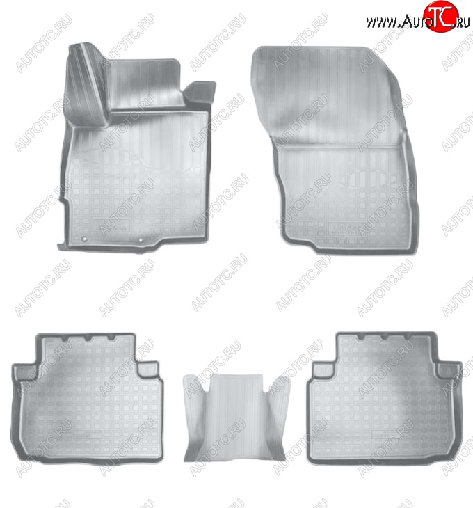 2 899 р. Коврики салонные Noplast (3D)  Mitsubishi Eclipse Cross  GK (2017-2021) дорестайлинг (Серые)  с доставкой в г. Керчь