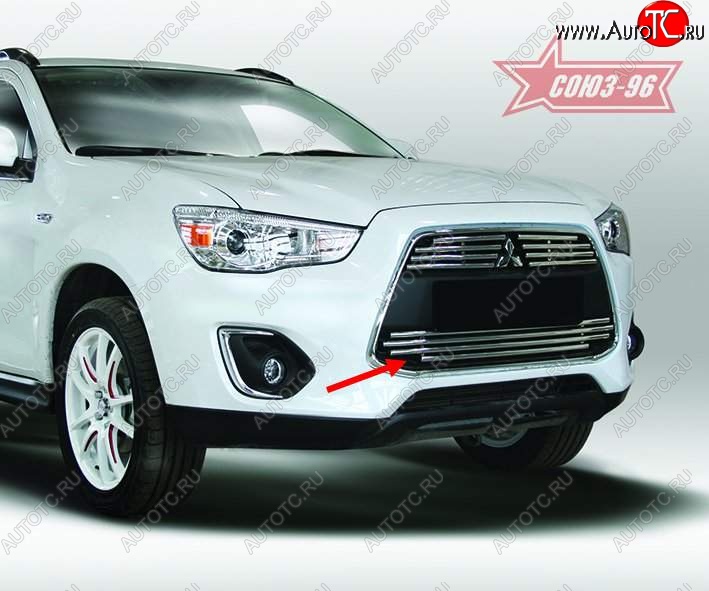 7 499 р. Декоративный элемент воздухозаборника Souz-96 (d16) Mitsubishi ASX 1-ый рестайлинг (2013-2016)  с доставкой в г. Керчь