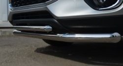 17 899 р. Защита переднего бампера (2 трубыØ63 и 42 мм, нержавейка) SLITKOFF  Mitsubishi ASX (2013-2016) 1-ый рестайлинг  с доставкой в г. Керчь. Увеличить фотографию 3