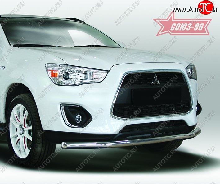 8 414 р. Защита переднего бампера одинарная Souz-96 (d60). Mitsubishi ASX 1-ый рестайлинг (2013-2016)  с доставкой в г. Керчь