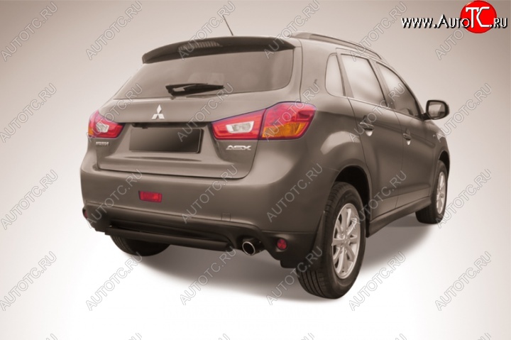 6 999 р. Защита заднего бампера d57 Slitkoff  Mitsubishi ASX (2013-2016) 1-ый рестайлинг (Цвет: серебристый)  с доставкой в г. Керчь