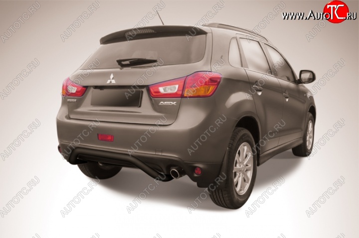 7 999 р. Защита заднего бампера d57 Slitkoff  Mitsubishi ASX (2013-2016) 1-ый рестайлинг (Цвет: серебристый)  с доставкой в г. Керчь