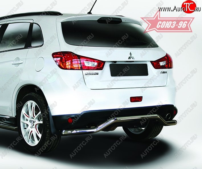 10 754 р. Защита заднего бампера Souz-96 (d60) Mitsubishi ASX 1-ый рестайлинг (2013-2016)  с доставкой в г. Керчь