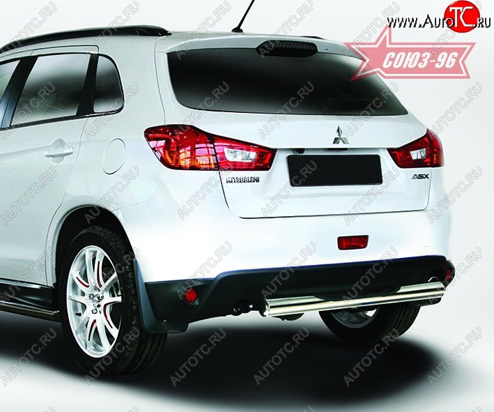 8 909 р. Защита заднего бампера с проступью Souz-96 (d76) Mitsubishi ASX 1-ый рестайлинг (2013-2016)  с доставкой в г. Керчь