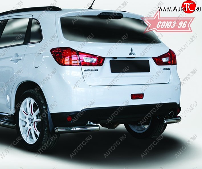 7 919 р. Защита заднего бампера из боковых уголков Souz-96 (d60) Mitsubishi ASX 1-ый рестайлинг (2013-2016)  с доставкой в г. Керчь