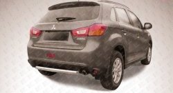 Защита заднего бампера из короткой трубы диаметром 76 мм Slitkoff Mitsubishi ASX (2013-2016) 1-ый рестайлинг