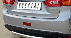 15 849 р. Одинарная защита заднего бампера из трубы диаметром 63 мм SLITKOFF  Mitsubishi ASX (2013-2016) 1-ый рестайлинг  с доставкой в г. Керчь. Увеличить фотографию 2