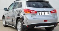 15 849 р. Одинарная защита заднего бампера из трубы диаметром 63 мм SLITKOFF  Mitsubishi ASX (2013-2016) 1-ый рестайлинг  с доставкой в г. Керчь. Увеличить фотографию 4