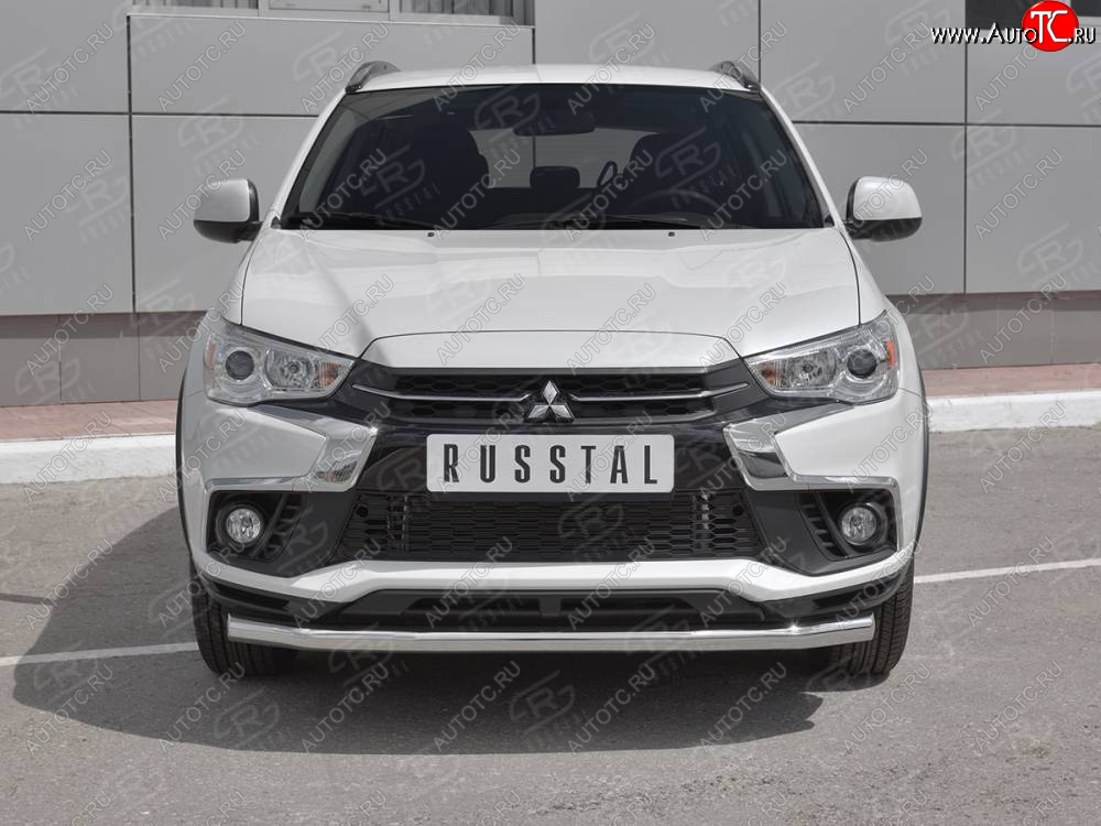 15 299 р. Защита переднего бампера (Ø63 мм, секции, нержавейка) SLITKOFF Mitsubishi ASX 2-ой рестайлинг (2017-2020)  с доставкой в г. Керчь