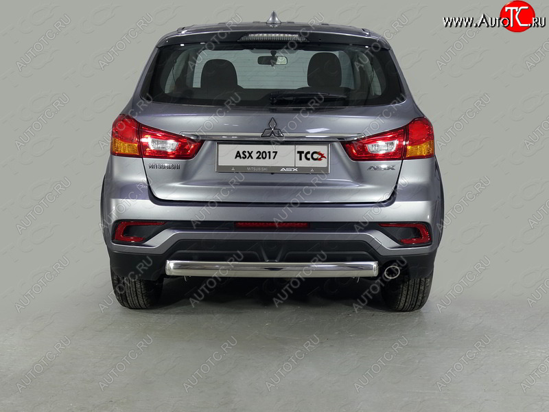 15 899 р. Защита заднего бампера (овальная) ТСС (нержавейка d75х42 мм) Mitsubishi ASX 2-ой рестайлинг (2017-2020)  с доставкой в г. Керчь
