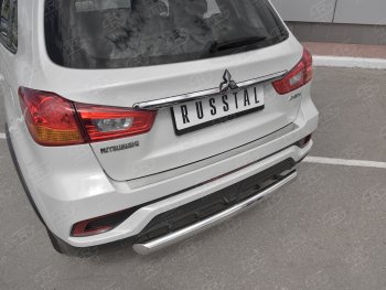 1 759 р. Защитная накладка заднего бампера Russtal Mitsubishi ASX 2-ой рестайлинг (2017-2020)  с доставкой в г. Керчь. Увеличить фотографию 2