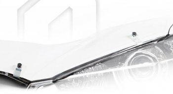 1 999 р. Дефлектор капота на CA-Plastic  Mitsubishi ASX (2019-2025) 3-ий рестайлинг (серия Classic прозрачный, Без надписи)  с доставкой в г. Керчь. Увеличить фотографию 2