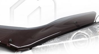 1 999 р. Дефлектор капота на CA-Plastic  Mitsubishi ASX (2019-2025) 3-ий рестайлинг (серия Classic полупрозрачный, Без надписи)  с доставкой в г. Керчь. Увеличить фотографию 2
