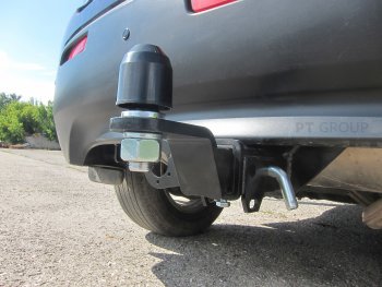 15 099 р. Фаркоп Petroil Tuning (съемный квадрат)  Mitsubishi ASX (2019-2025) 3-ий рестайлинг (Без заглушки приемного отверстия Шара)  с доставкой в г. Керчь. Увеличить фотографию 3