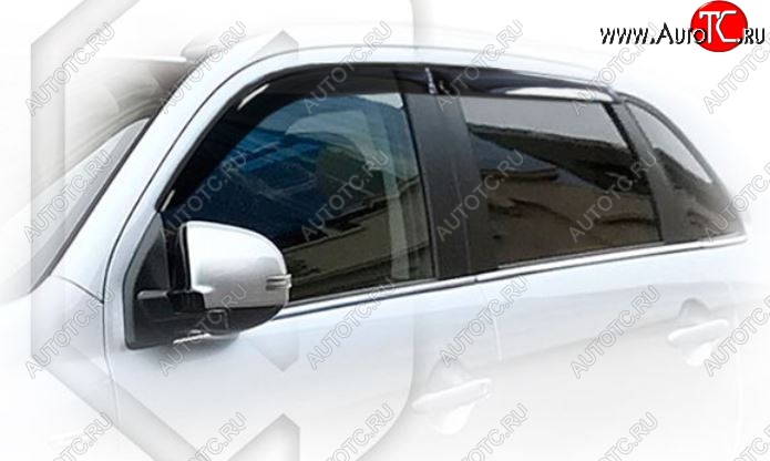 2 099 р. Дефлектора окон CA-Plastic Mitsubishi ASX дорестайлинг (2010-2012) (Classic полупрозрачный, Без хром.молдинга)  с доставкой в г. Керчь
