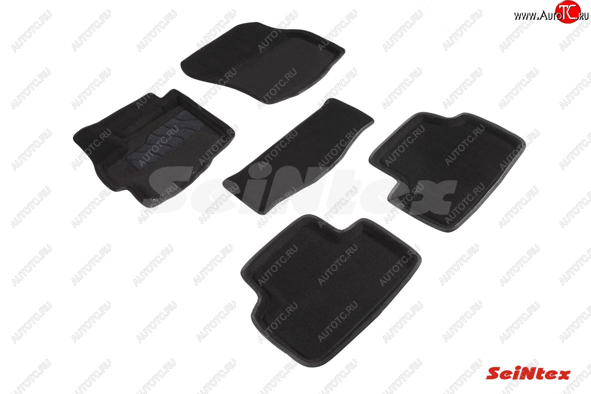 7 399 р. Комплект ворсовых ковриков в салон Seintex (3D)  Mitsubishi ASX (2010-2025) дорестайлинг, 1-ый рестайлинг, 2-ой рестайлинг, 3-ий рестайлинг (Черный)  с доставкой в г. Керчь