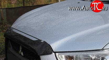 2 069 р. Дефлектор капота NovLine (короткий) Mitsubishi ASX 2-ой рестайлинг (2017-2020)  с доставкой в г. Керчь