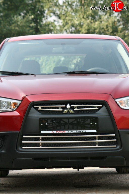 5 444 р. Декоративная вставка воздухозаборника Novline (d16 мм) Mitsubishi ASX дорестайлинг (2010-2012)  с доставкой в г. Керчь