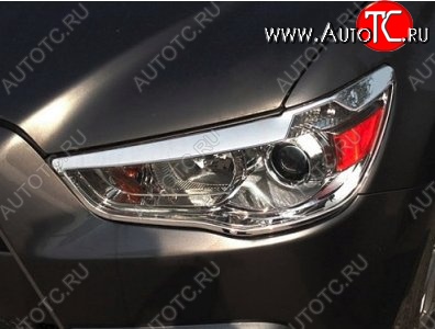 5 099 р. Реснички на фары CT Mitsubishi ASX дорестайлинг (2010-2012) (Неокрашенные)  с доставкой в г. Керчь