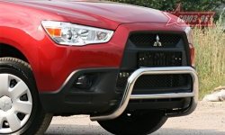 8 999 р. Защита переднего бампера Souz-96 (d60) Mitsubishi ASX дорестайлинг (2010-2012)  с доставкой в г. Керчь. Увеличить фотографию 2