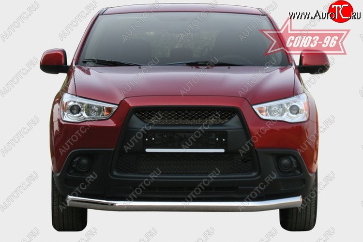 8 234 р. Защита переднего бампера Souz-96 (d76) Mitsubishi ASX дорестайлинг (2010-2012)  с доставкой в г. Керчь