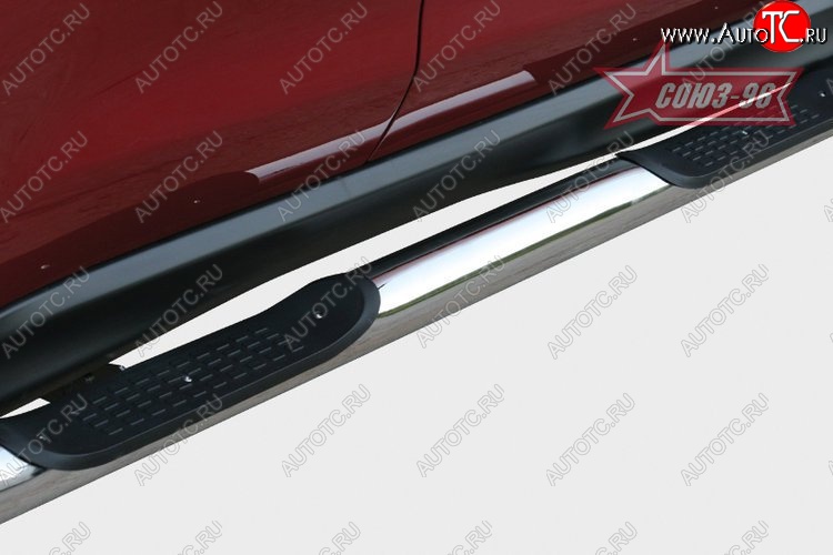 9 989 р. Защита порогов с проступью Souz-96 (d76) Mitsubishi ASX дорестайлинг (2010-2012)  с доставкой в г. Керчь