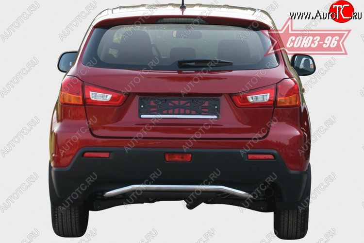 6 749 р. Защита заднего бампера Souz-96 (d42) Mitsubishi ASX дорестайлинг (2010-2012)  с доставкой в г. Керчь