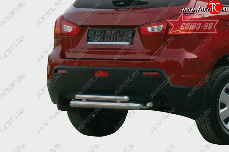 11 609 р. Защита заднего бампера Souz-96 (d60/42) Mitsubishi ASX дорестайлинг (2010-2012)  с доставкой в г. Керчь
