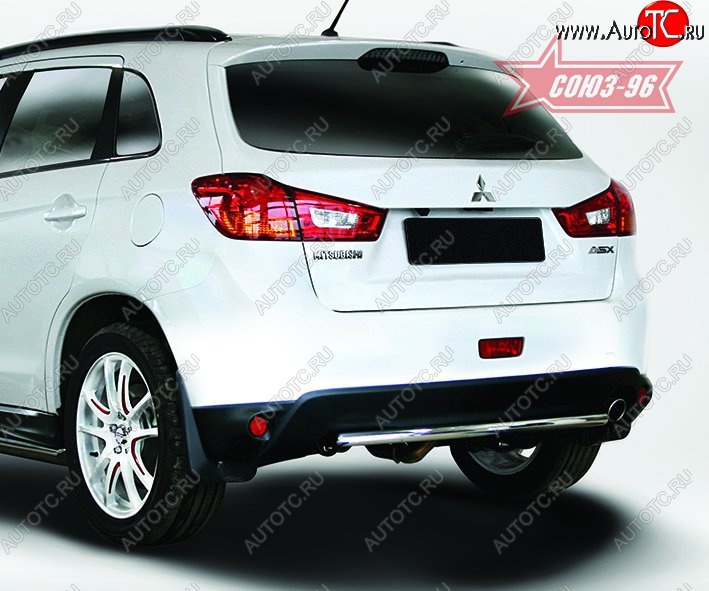 6 839 р. Защита заднего бампера (d42) Souz-96 Mitsubishi ASX 1-ый рестайлинг (2013-2016)  с доставкой в г. Керчь