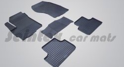 Износостойкие коврики в салон с рисунком Сетка SeiNtex Premium 4 шт. (резина) Mitsubishi ASX (2010-2016) дорестайлинг, 1-ый рестайлинг