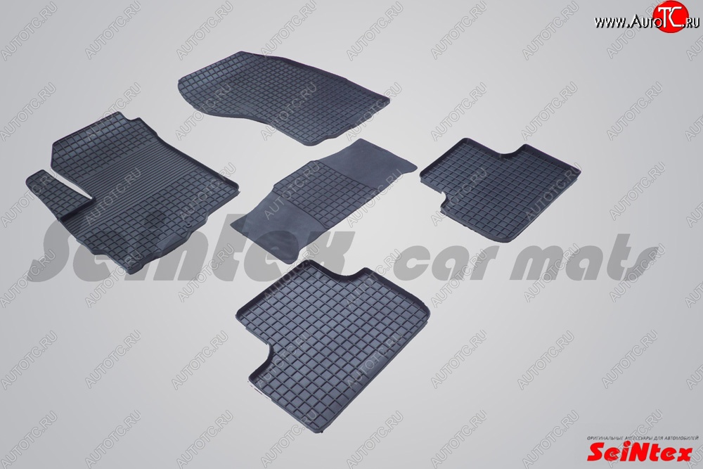 3 269 р. Износостойкие коврики в салон с рисунком Сетка SeiNtex Premium 4 шт. (резина) Mitsubishi ASX 1-ый рестайлинг (2013-2016)  с доставкой в г. Керчь